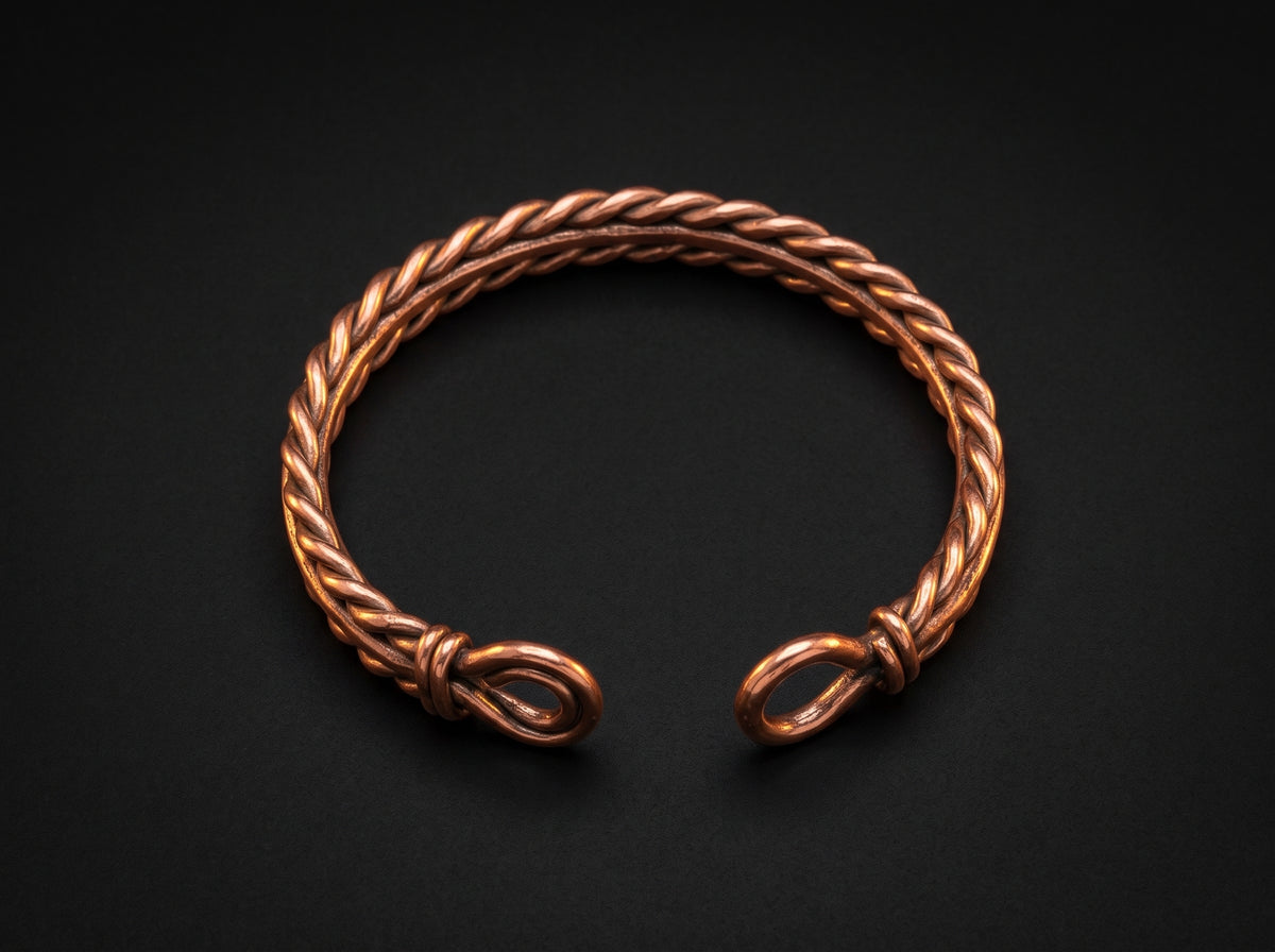 Brazalete de cobre Éter visto desde arriba