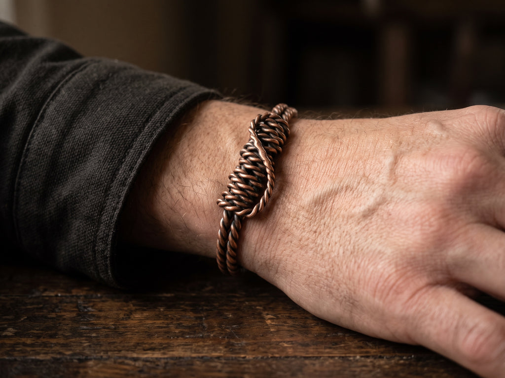 Brazalete Micro Acu-Vac puesto en la muñeca