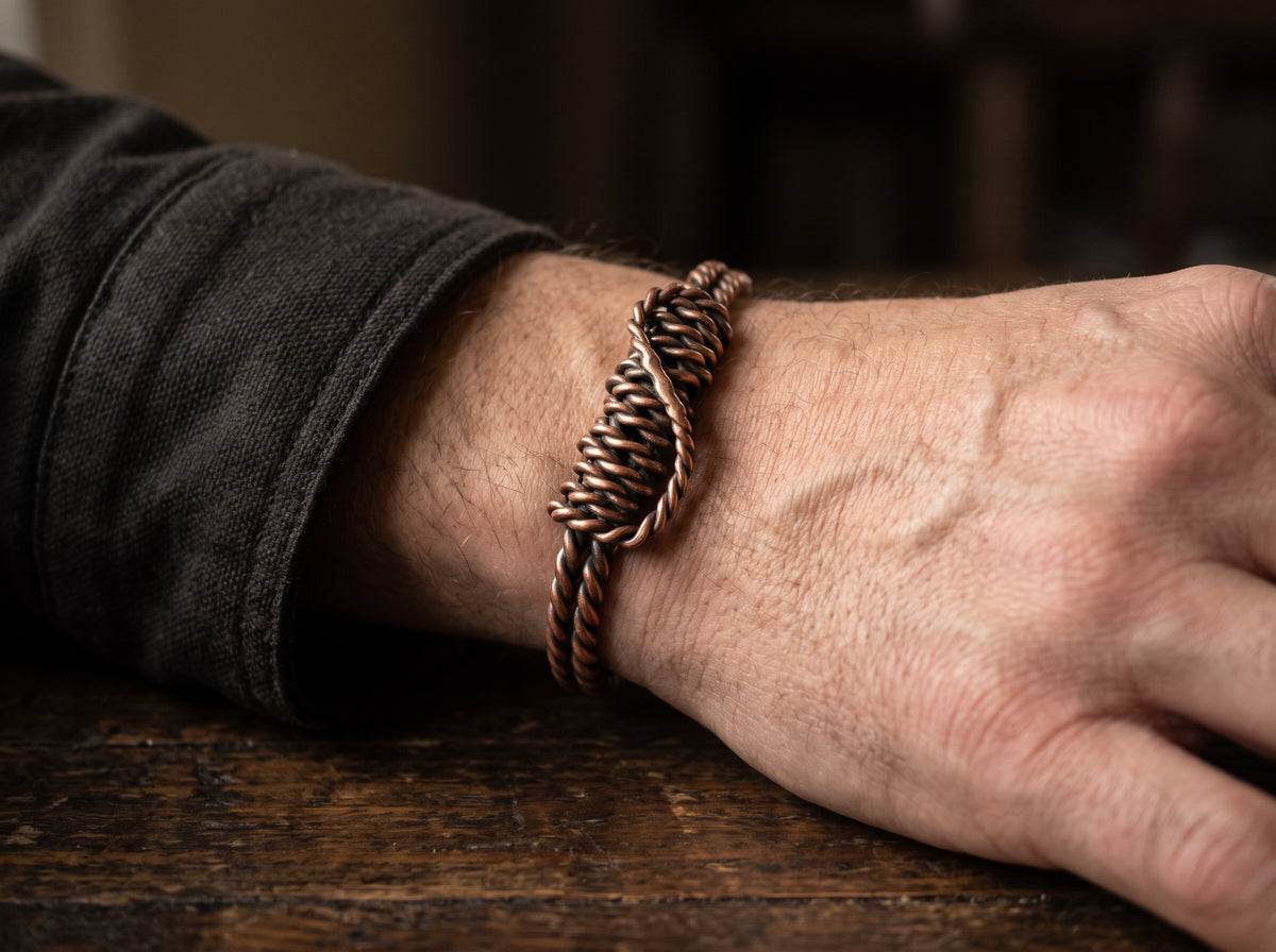 Brazalete Micro Acu-Vac puesto en la muñeca