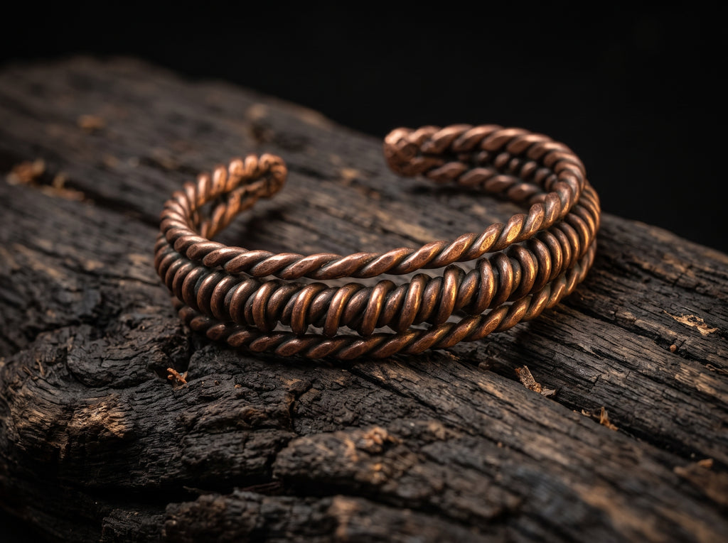 Brazalete Totémico sobre madera rústica